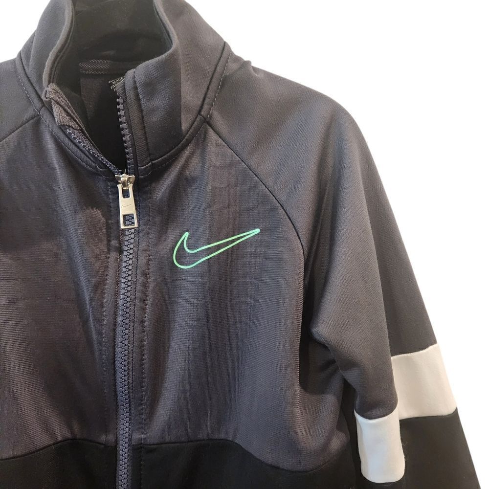 NIKE boys track suit jacket size large 7 blue black - Picture 3 of 4